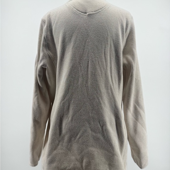 Eddie Bauer women’s Cream Full Zip Knit Sweater size L zipper needs fixing - Picture 2 of 7